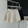 Mini jupes d'été taille haute pour femmes, Sexy, Vintage plissée, jupes de Tennis coréennes courtes, blanc et noir, S34667