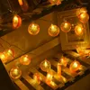 ストリングスクリスマスデコレーションホームLEDレモンストリングライト3m 20LEDSバッテリー操作ガーランド屋内結婚式の装飾の夜