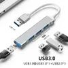 Mini USB Type C Hub 4 Poort Adapter USB3.1Multi Splitter 4in1 Docking Station UltraSlim SuperSpeed Aluminium Voor Computer Laptop PC