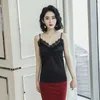 Women's Tanks #1555 Summer Sexy Vests For Women Casual Slim Chiffon Tank Top Ladies Sleeveless V-neck Lace Tops Female White Black Red