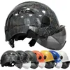 Casques Casques rigides en tissu de fibre de carbone avec visière Casques de sécurité de construction pour hommes Ventilation réglable Vélo Vêtements de travail en plein air Hardhats