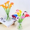 Decoratieve bloemen 10 stuks 34 cm calla lelie nep rood zwart wit bruidsboeket kunstmatige huis verjaardagsfeestje decoratie