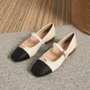 2024 designer women shoes New Bow Colored Low Heel Shallow Single simple commuting shoes big size