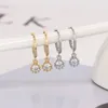 Hoop Earrings RYJU 925 Sterling Silver Endless Sweet Tiny Small Fresh Daisy Zircon Flower Huggie Piercing For Girls Teen Jewelry