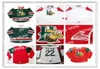 College Hockey bär billig QMJHL Halifax Mooseheads CCM Jersey 22 Nathan MacKinnon 13 Nico Hischier 27 Jonathan Drouin Red White G8045345