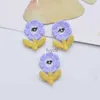 Andere Kunst und Handwerk 20 Stück 18 * 26 mm bestickte Strickblume für DIY Hut Kleidung Hochzeit Nähen Patches Kopfbedeckung Clips Dekor Zubehör YQ240111