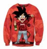 3D-sublimatieprint Swagged Goku sweatshirts met ronde hals plus maat Op maat gemaakte kleding 173102546963