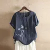 レディースTシャツ女性シャツカジュアルプラスサイズプリント半袖ボタンチュニックTシャツブラウストップカミゼタスデミージャークロップトップティーフェム