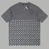 봄 여름 남성 티 이탈리아 모노그램면 파티크 모래 꽃 티셔츠 Damier Rush Shortsleeved 편안한 맞춤 티셔츠면 티셔츠 여자 티