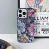 Luxury Plating Colour Fashion Flowers Phone Case For iPhone 11 12 13 14 15 Pro Max Soft Bumper Protector On 14 Pro Cover 30pcs