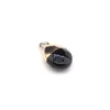 Pendentif Colliers 2pcs Section de pierre naturelle Obsidienne Aigue-marine Cristaux de guérison Charmes pour la fabrication de bijoux DIY 8x12mm