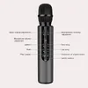 Mikrofoner Trådlös Bluetooth Microfon Dual -högtalar Kondensator Portable Karaoke Mic för live streaming tal