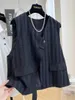 Kvinnans jackor 2024 Vår- och höstsäsongsdesignkänsla sned front Kort personlig mode kostym Vest Coat Women