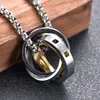 Pendant Necklaces Three Circle Men Necklace Inlaid Crystal Trend Personality Hollow Out Featured Daily Accessories Gift