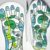 Herrstrumpor 2st akupressur fysioterapi massage lindrar fötter engelska trött punkt fot full illustration reflexologi strumpa