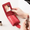 Sacs à cosmétiques mode sac de maquillage portable femmes créatives avec bouche miroir enveloppe rouge mini porte-monnaie de rangement