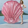 Outras Piscinas SpasHG Lantejoulas Rosa Vermelha Shell Flutuante Linha de Água Rede Inflável Cama de Ar Cadeira Espreguiçadeira para Anel de Natação Colchão Piscina Praia Brinquedos YQ240111