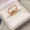 Desginer Bvlgary Cnc High Version Transfer Copper Coin Couple Ring Little Red Man Stylish and Versatile Ring