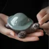 Ceramica viola argilla tartaruga colino da tè filtro da tè ornamenti per animali domestici set da tè accessori da tè per la casa 240110