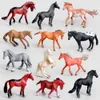 Figuras de ação simuladas cervos de cauda branca e alces paisagem cavalo modelo animal decorações pvc artesanal sólido 6 brinquedos infantis