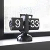 Horloge de table créative de bureau mécanique automatique horloge de rotation de page européenne rétro horloge de rotation de page ornements de bureau d'intérieur 240110