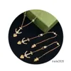 Designer Stud Earrings Novelty Anchor Necklace Metal Chain Long Ear Line Diamond Love Pendants Eardrop