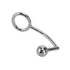 40mm45mm50mm for choose Stainless Steel butt plug ball anal hook with penis ring fetish cock chastity device sex toys for men 240110