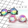 Party Eyewear Funny Disco Mosaic Solglasögon Rund Sun Glass Crystal Solglasskonsert Show Eyewear233T