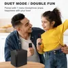 Macchina per karaoke con doppio microfono per adulti e bambini Sistema di altoparlanti portatile Bluetooth PA con 2 microfoni wireless per la casa 240110