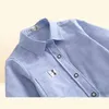 GFMY SUMMER SALE SHIRTS CASUELL SOLID BOMOLL COLOR BLÅ VIT SHORTLEVED Pojkar i 2-14 år 2201257644415