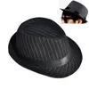 Berets Party Polyester Fedora Hat Classic Daily Trilby Lightweight Automn Winter Gift with Black Band Narrow Brim Costume Men Women