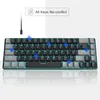 Tangentbord Magegee Portable 60% Mechanical Gaming Keyboard MK-Box LED Backbelyst kompakt 68 Keys Mini Wired Office Keyboard med Blue Switchl240105