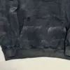 1 jakość 24FW Bluza z kapturem Black Mężczyzna Kobiety Ogółejny Vintage Bluzy