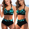 Conjunto de cintura alta dot print bikini conjunto feminino banho sexy maiô de duas peças 2022 plus size push up verão beachwear fatos de banho novo