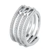 HotSale Diamond passerade testaren Moissanite Ring 925 Sterling Silver Full Bling Moissanite Rings For Girls Women Bridal Engagement Jewets Gift Size 5-8