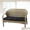 Cushion/Decorative Pillow Garden Bench Cushion Thicken Soft Comfortable Tatami Mat Outdoor Swing Seat Sofa Nap Home Decor Drop Deliv Dhpqb