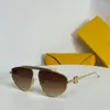 Óculos de sol com armação de metal retangular para homens e mulheres designer novos óculos de sol piloto da moda luxuosos espelhos decorativos de cor clara e caixas LW40108U