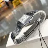 Montre de luxe pour femmes montre carrée montre de créateur en diamant mouvement à Quartz montre-bracelet en acier inoxydable pour dames