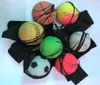 2018 Nieuwe Fun Bouncy Fluorescerende Rubberen Bal Polsband Ball Gags Speelgoed Grappige Elastische Bal Training Kinderspeelgoed Antistress Willekeurig Colo8395730