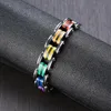 Bracciali 6 tipi Bracciale in acciaio inossidabile 316L in silicone Bracciale da uomo Bracciale color arcobaleno Bracciale LGBT Bracciale Gay Pride per uomo Donna