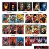 Cartoon Movie Stickers 40cm 3D Motion Poster Anpassa Jujutsu Kaisen Dbzed Demon Slayer Waterproof Car Wall Art Drop Leverans Toys DH9GB