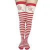 Женские носки, рождественские чулки, вечерние плюшевые колготки до колена с бантиком для дизайна