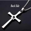 Colliers avec pendentif croix en cristal personnalisé pour hommes, en acier inoxydable 316L, Europe/amérique, mode Hip Hop