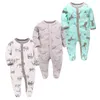 Fall Unisex Baby Romper Long Sleeve Winter Toddler Clothes 123Pcs born Boy Girl Onesie 100% Cotton Infant Cartoon Pajamas 240110