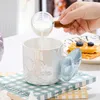 Tasses céramiques filles noue nœud eau tasse de maison de maison de petit déjeuner