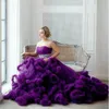 Robe De bal violette Quinceanera, à fleurs 3D, à volants et perles, robe princesse d'anniversaire, douce 16 ans, 328 328