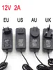 55mmx25mm DC fiş AC, DC Güç Kaynağı Adaptörü 12V 2A 100240V Şarj Cihazı Adaptörü CCTV LED şerit lambası US AB AU AU UK PLUG1019405