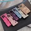 Luxe Plating Rimpel Golvend Krullend Rand Telefoon Case Voor iPhone 15 11 12 13 14 Pro Max 3D Oneffenheden Zachte Camera Bescherming Cover 200 stks