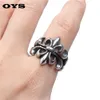 Esigner ch Cross Chromes Brand Ring for Men Women unisex par smycken personlighet blommor mens titanium stål hjärtmode klassiska ringar älskare gåvor wjt3