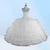 Novo 6 aros grande branco quinceanera vestido anágua super y crinoline deslizamento underskirt para casamento vestido de baile8291300